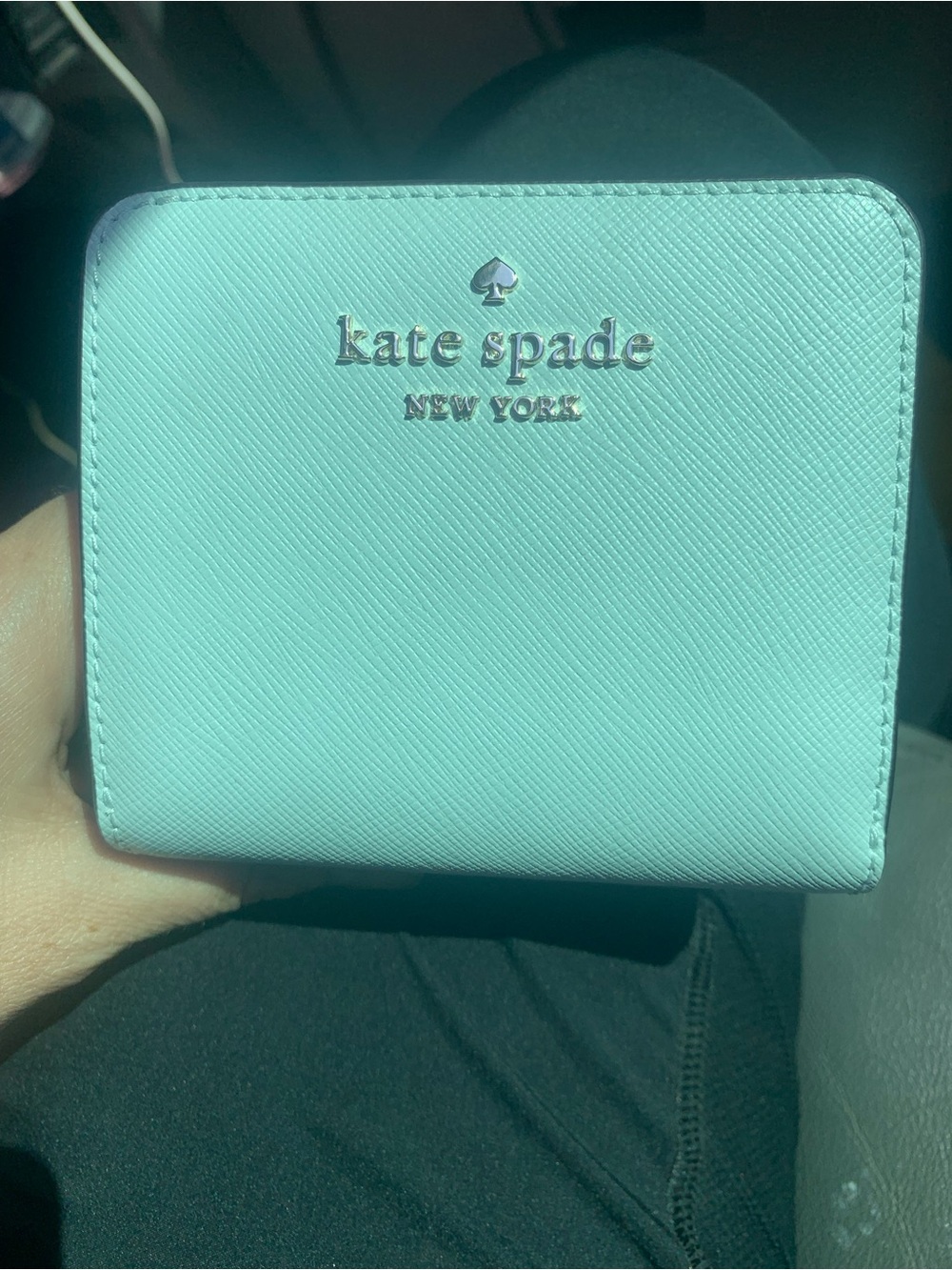 kate spade New York Mint Zip Around Card Holder